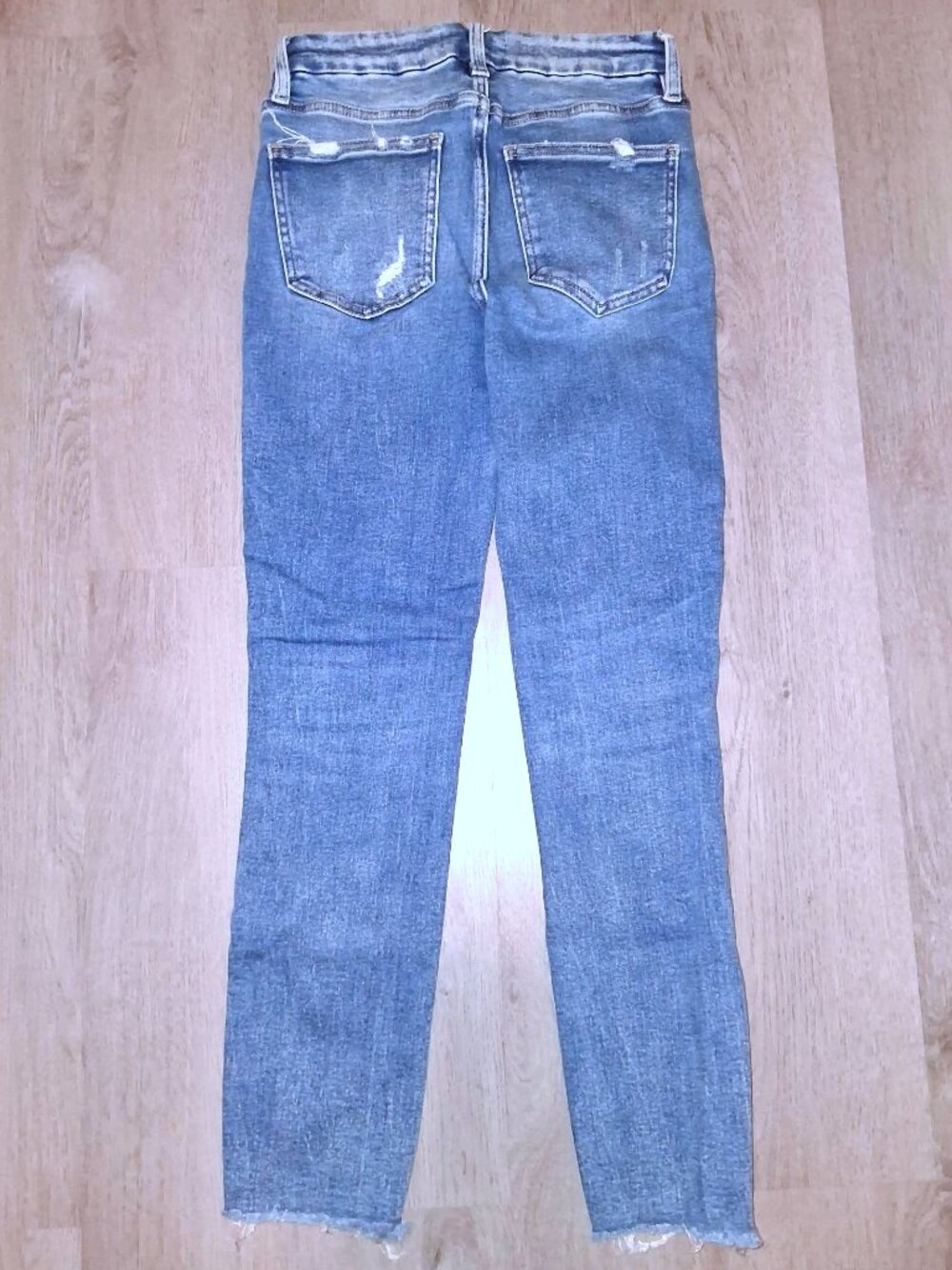 Flying Monkey Mid Rise Ankle Skinny Jeans Size 26 Distressed Denim Medium Wash - Picture 4 of 7